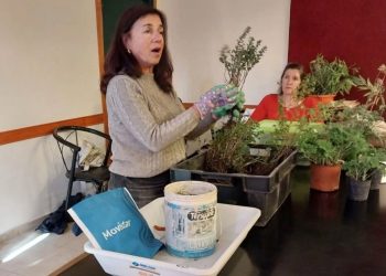 A sala llena se llevó a cabo la capacitación de “multiplicación de aromáticas” en San Rafael