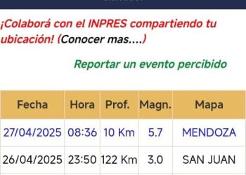 Tembló en Mendoza y se sintió en San Rafael