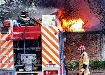 Detalles del incendio de la chacarita de avenida Los Sauces