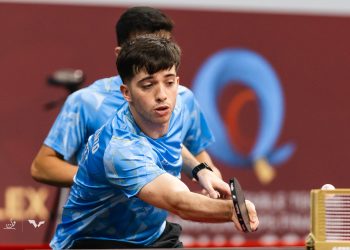 Santiago Lorenzo se despidió del Mundial de tenis de mesa ITTF en Qatar