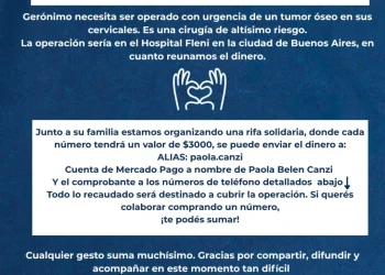 Ayudemos a Gerónimo: un sanrafaelino necesita operarse de un complejo cáncer