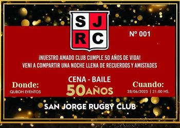 San Jorge Rugby Club cumplió 50 años y lo va a festejar “tirando la casa por la ventana” con una gran cena