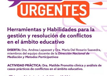 Docentes de todos los niveles participarán de una jornada sobre gestión de conflictos en el aula