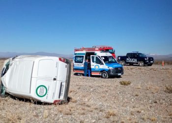 Malargüe: un hombre lesionado al volcar en la ruta 40