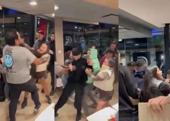 Violenta batalla campal en Mendoza: sillazos en un local de comidas rápidas por un insólito motivo