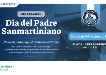 El Día del Padre Sanmartiniano se festeja con una gran peña cuyana en la plaza Independencia