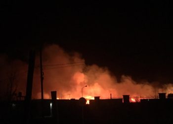 Impresionante incendio en Salto de las Rosas