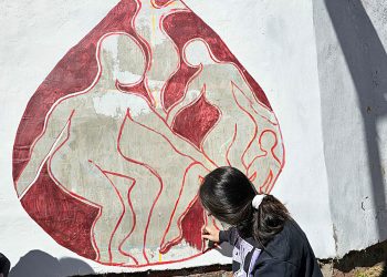 Un mural colectivo busca visibilizar el trabajo de Fluyendo en San Rafael