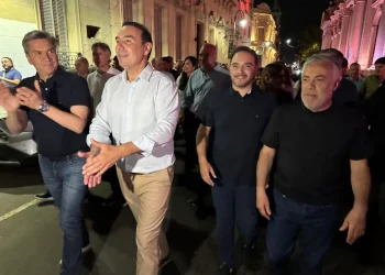 Alfredo Cornejo festejó en Corrientes el triunfo de Juan Pablo Valdés