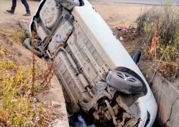 Una conductora volcó en Goudge y dio positivo en alcoholemia