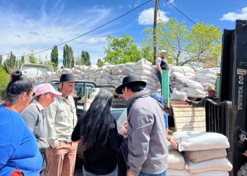 El Municipio entrega forraje en beneficio de los productores caprinos del secano