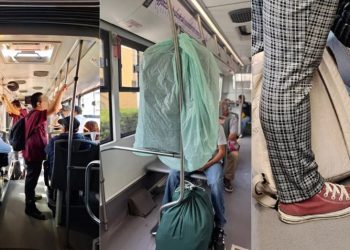México: prohíben usar la mochila en la espalda en el metrobús