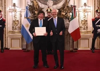 Milei recibió las cartas credenciales del Embajador de Italia en Argentina