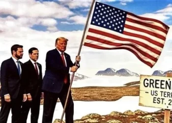Trump publicó una foto como conquistador de Groenlandia