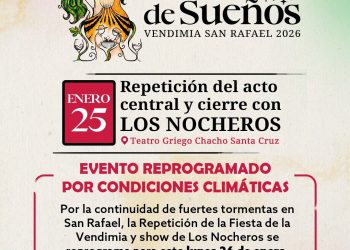 Repetición de Vendimia y show de Los Nocheros reprogramado para este lunes