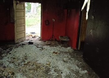 Incendio destruyó una vivienda en Goudge y una familia perdió sus pertenencias y herramientas de trabajo