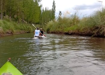 Remada en el Río Atuel: una jornada en defensa del agua y los glaciares