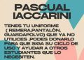 Incentivan a que egresados de la Iaccarini se sumen a una campaña solidaria para estudiantes que están cursando