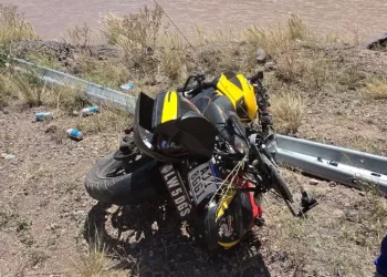 Un motociclista perdió el control en una curva y murió a la orilla del río en Potrerillos
