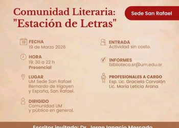 Estación de Letras inicia su ciclo 2026 en San Rafael con la visita del Dr. Jorge Mercado