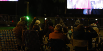 En el Parque Yrigoyen los sanrafaelinos festejaron la coronación de Azul Antolínez