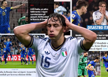 Dura reacción en Italia tras otra eliminación mundialista