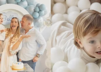 Así fue el descomunal festejo de cumpleaños de Beltrán, el hijo de Alejandro Fantino y Connie Mosqueira: colores pastel, avioncitos y solo comida saludable