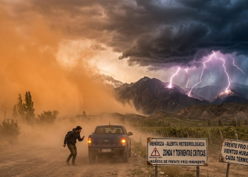 Mendoza bajo alerta: Viento Zonda, tormentas, nevadas y un desplome de 15°C en pocas horas