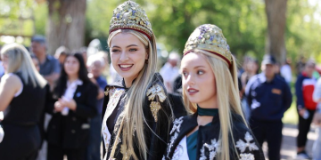 Azul Antolínez acompañó los festejos por  el 221° aniversario del Fuerte San Rafael del Diamante
