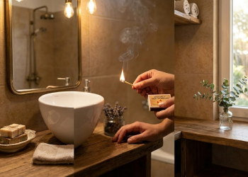 El truco del fósforo: ciencia y práctica para neutralizar olores en el baño