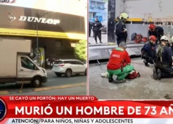 Un hombre murió aplastado por el portón de una gomería en pleno Buenos Aires