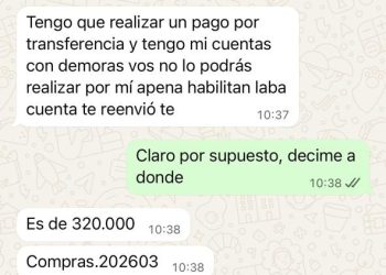 Advierten sobre maniobras de extorsión a través de WhatsApp