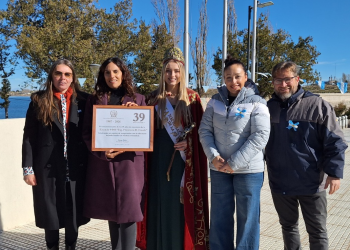 La comunidad de El Nihuil celebró su 53º aniversario con la visita de la Reina Nacional de la Vendimia, Azul Antolinez