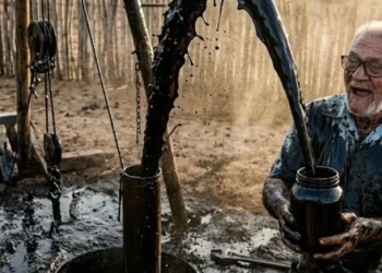 Como en las películas: Cavó un pozo en su campo para obtener agua y encontró petróleo