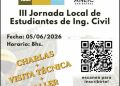 El viernes se dicta la tercera jornada local de estudiantes de Ingeniería Civil