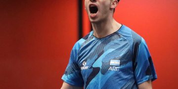 Triunfos de Santiago Lorenzo en el Sudamericano de tenis de mesa