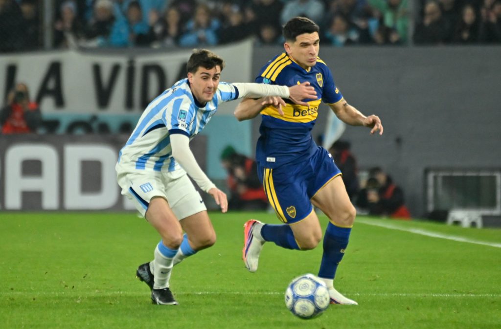 Racing y Boca empataron 1-1 en Avellaneda