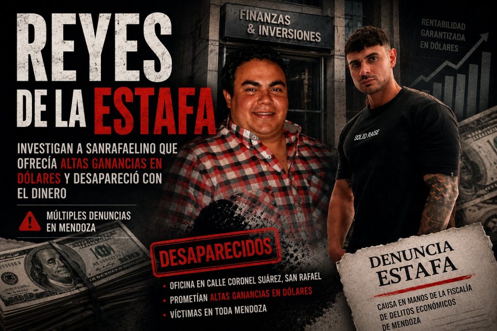 Los "reyes de la estafa": investigan a sanrafaelino que ofrecía altas ganancias en dólares y desapareció con millones