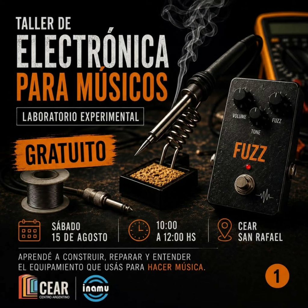 Un taller gratuito enseñará electrónica aplicada a la música en San Rafael