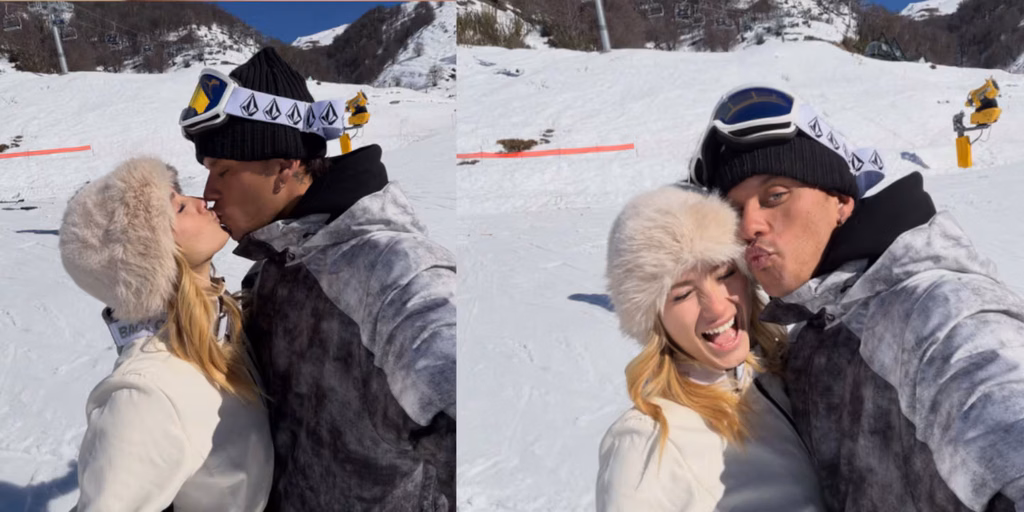 Así fue la romántica escapada a Bariloche de Lolo Poggio y Nick Sicaro: “Me vine a la nieve por primera vez”