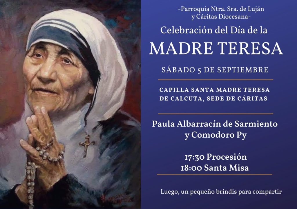 Cáritas celebrará a Santa Teresa de Calcuta con procesión y misa