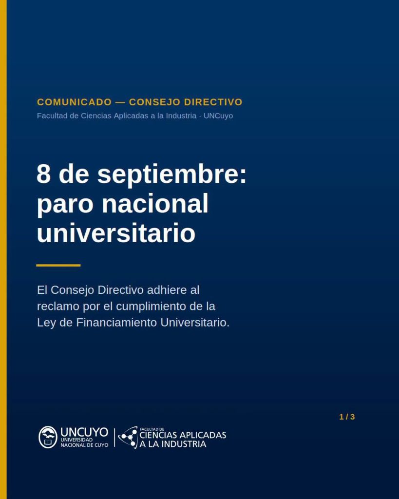 Registran dispar acatamiento al paro universitario en las sedes locales de la UNCuyo