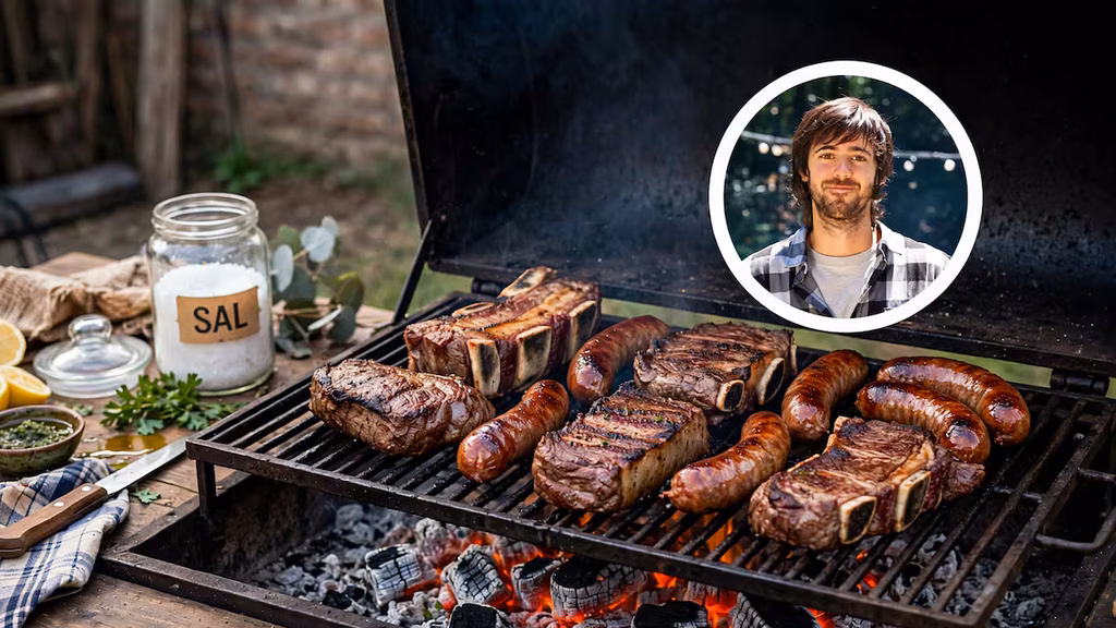 Luciano Luchetti, experto en asado: “La carne tiende a absorber la cantidad de sal casi necesaria para quedar perfecta”