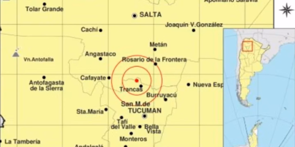 Un terremoto de magnitud 5 sacudió a Tucumán: dónde fue el epicentro y en qué provincias se vieron afectadas