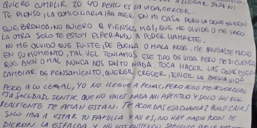 Amor, secretos y complicidad: la carta prohibida a «Pequeño J» que desconcierta a los investigadores del triple crimen en Florencio Varela