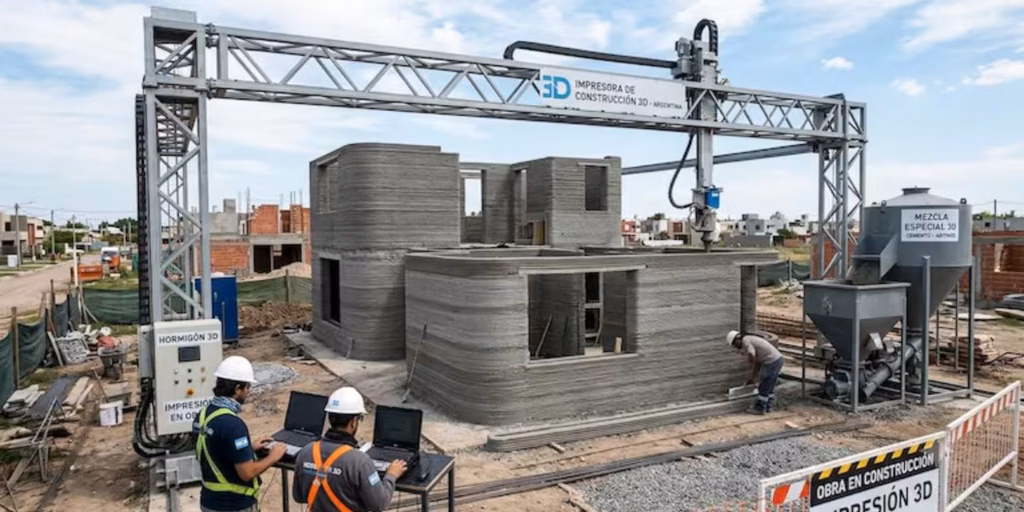 Adiós al ladrillo: la tecnología que permite construir una casa de 120 m² en solo 48 horas