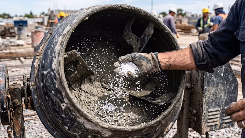 Albañiles coinciden: mezclar cemento con telgopor es el secreto para construir mejores pisos