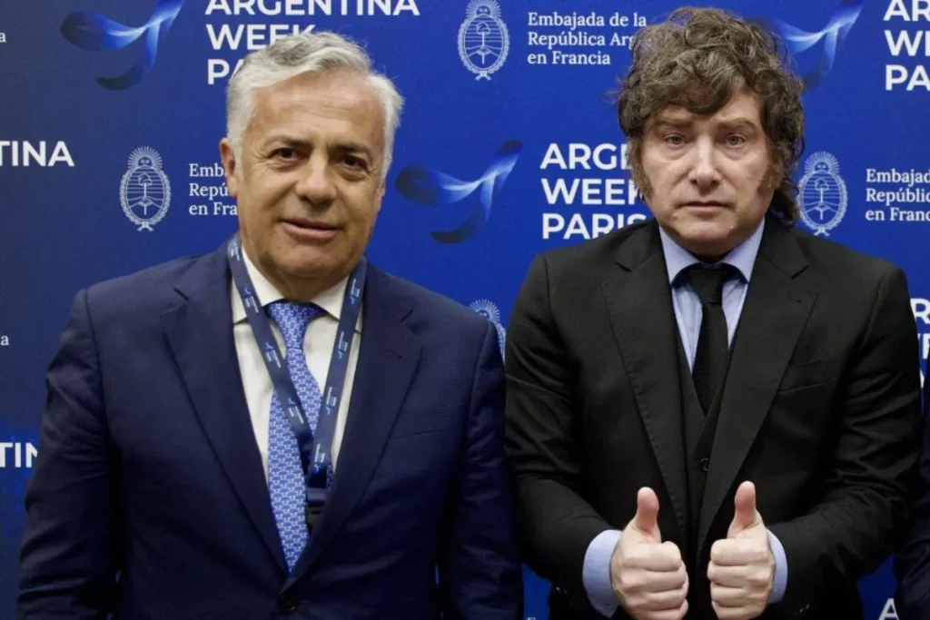 Desde París, Cornejo habló sobre la minería en Mendoza y los guiños de Milei a los gobernadores