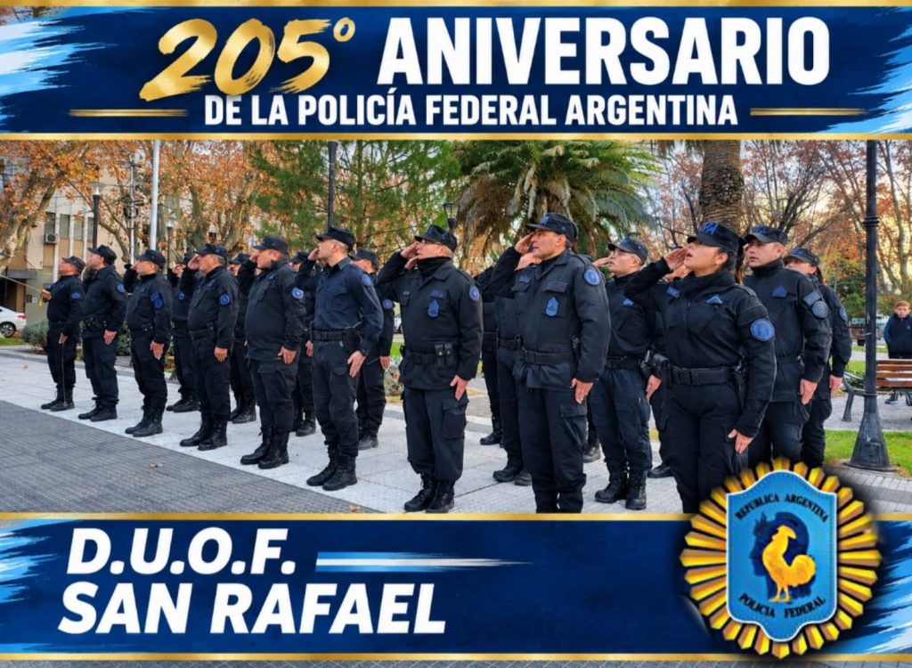 San Rafael se prepara para celebrar el 205° Aniversario de la Policía Federal Argentina