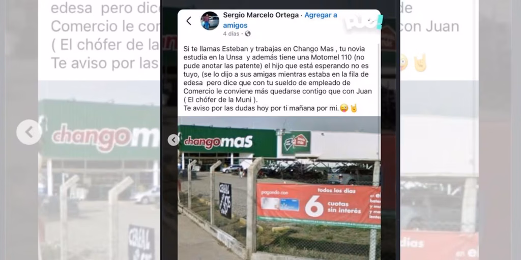 Escuchó la confesión de una mujer, le avisó al novio por redes y el escándalo se volvió viral: “Te aviso por las dudas”
